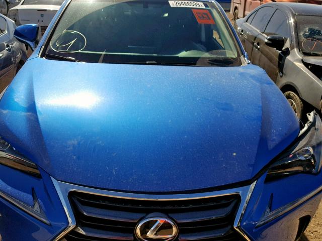 JTJBARBZXH2116907 - 2017 LEXUS NX 200T BLUE photo 7