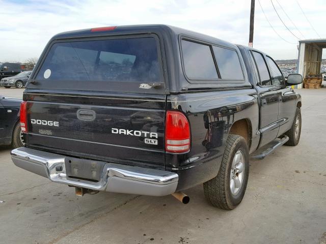 1D7HL48N14S548560 - 2004 DODGE DAKOTA QUA BLACK photo 4