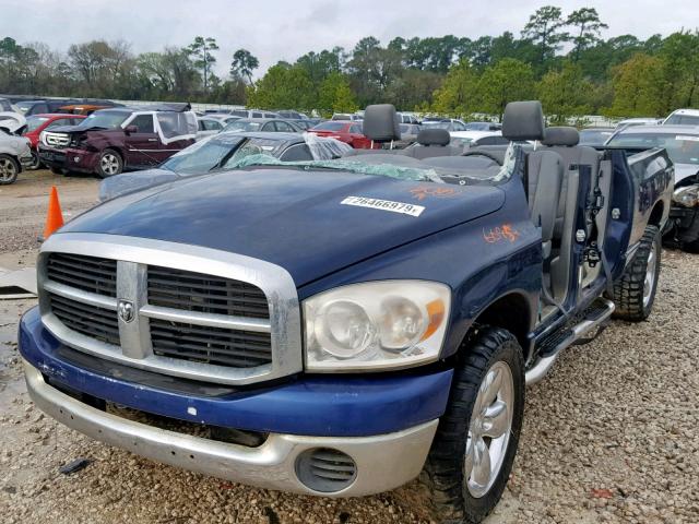 1D7HA18P47S164041 - 2007 DODGE RAM 1500 S BLUE photo 2