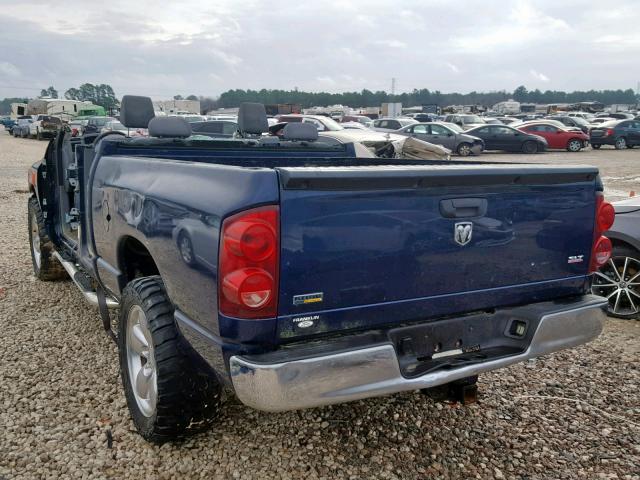 1D7HA18P47S164041 - 2007 DODGE RAM 1500 S BLUE photo 3