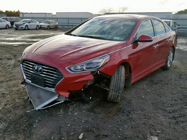 5NPE34AF8JH629596 - 2018 HYUNDAI SONATA SPO RED photo 2