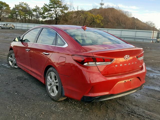 5NPE34AF8JH629596 - 2018 HYUNDAI SONATA SPO RED photo 3