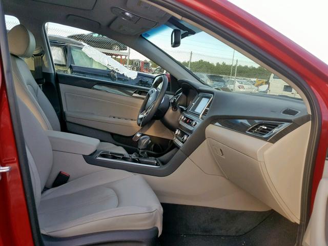 5NPE34AF8JH629596 - 2018 HYUNDAI SONATA SPO RED photo 5