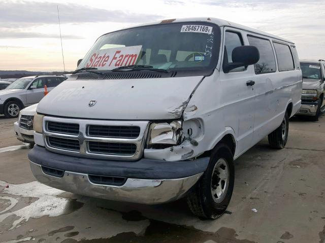 2B6KB31Z8YK179503 - 2000 DODGE RAM VAN B3 WHITE photo 2