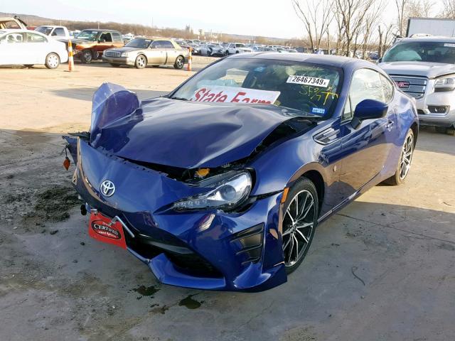 JF1ZNAA11H8703664 - 2017 TOYOTA 86 BASE BLUE photo 2