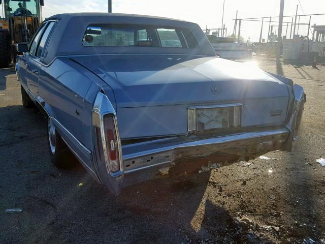 1G6DW54E0NR704949 - 1992 CADILLAC BROUGHAM BLUE photo 3