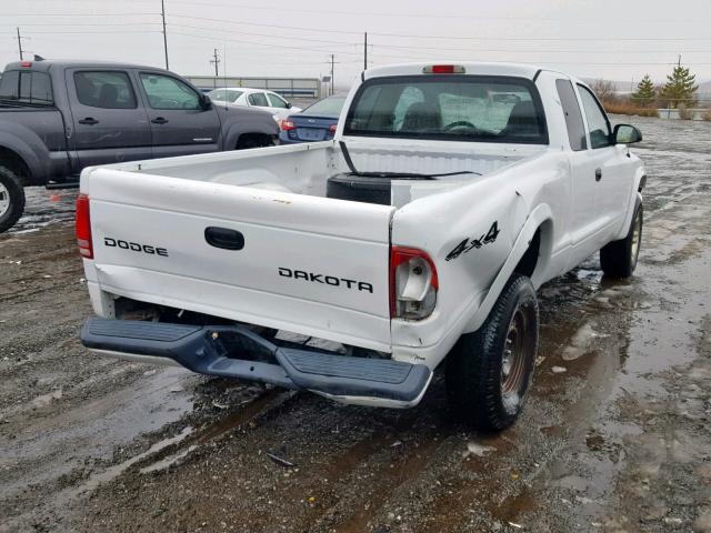 1D7HG32N13S291244 - 2003 DODGE DAKOTA SPO WHITE photo 4