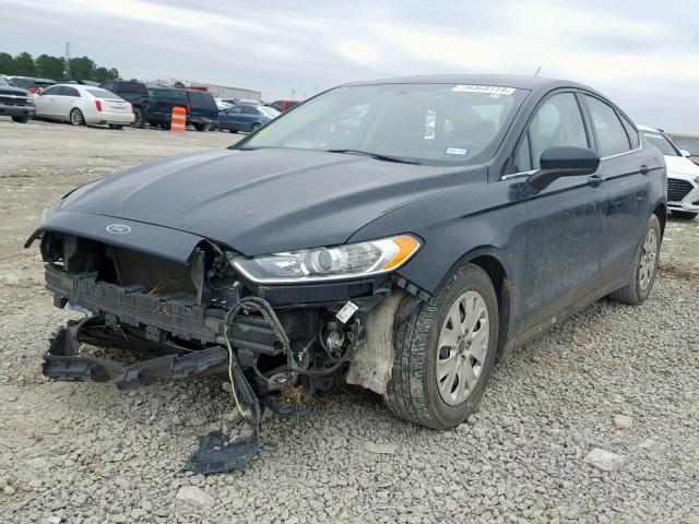 3FA6P0G75ER255233 - 2014 FORD FUSION S BLACK photo 2