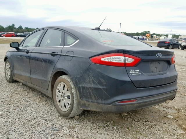 3FA6P0G75ER255233 - 2014 FORD FUSION S BLACK photo 3