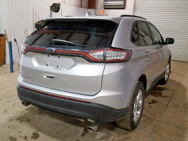 2FMTK3G80FBC32881 - 2015 FORD EDGE SE SILVER photo 4