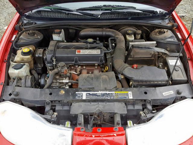 1G8ZR12771Z359057 - 2001 SATURN SC2 RED photo 7