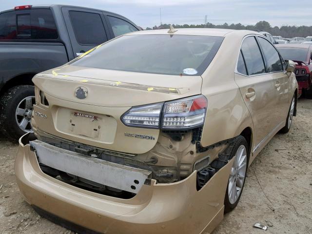 JTHBB1BA5A2009344 - 2010 LEXUS HS 250H GOLD photo 4