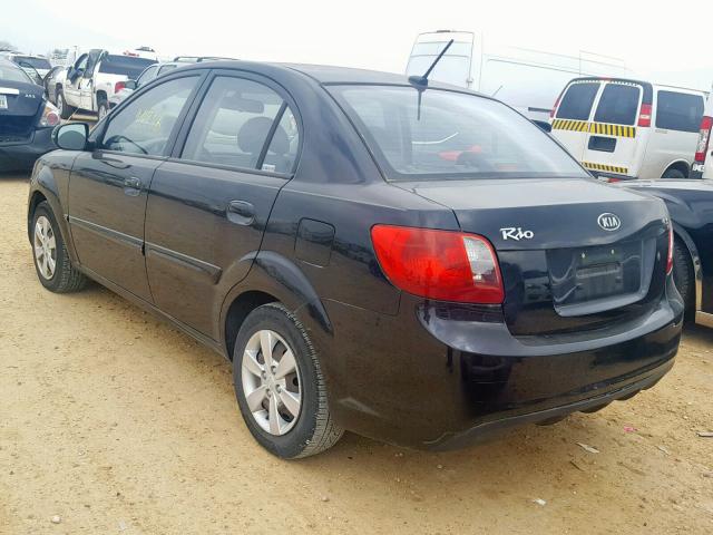 KNADH4A32B6930263 - 2011 KIA RIO BASE BLACK photo 3