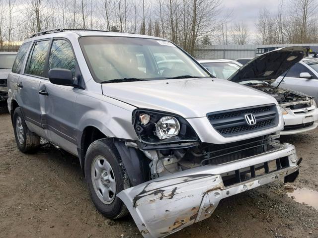 2HKYF18185H571959 - 2005 HONDA PILOT LX SILVER photo 1