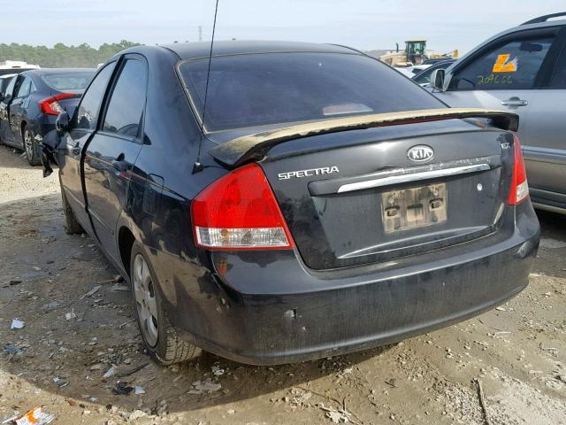 KNAFE121485536825 - 2008 KIA SPECTRA EX BLACK photo 3