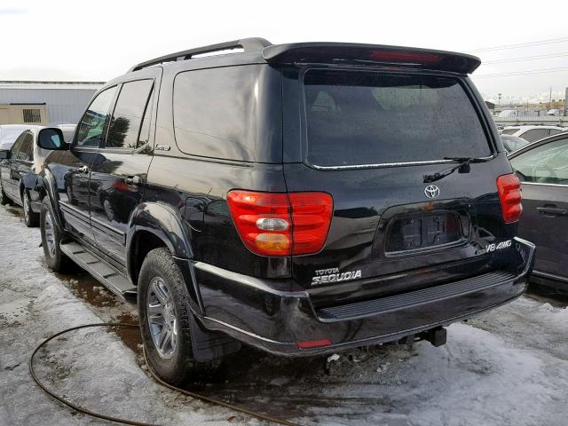 5TDBT48A24S224801 - 2004 TOYOTA SEQUOIA LI BLACK photo 3