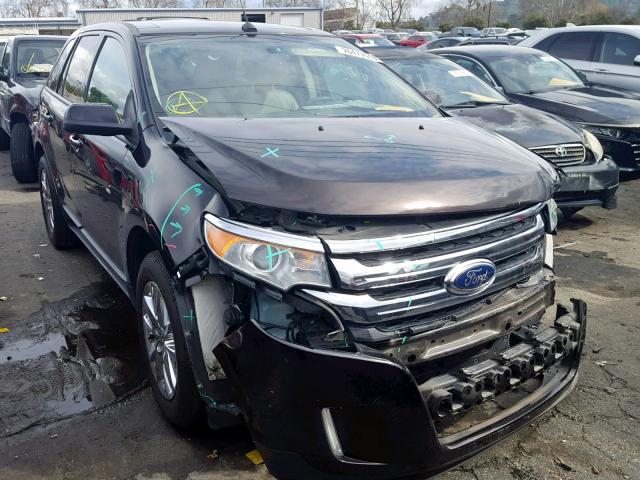 2FMDK3J91DBB70541 - 2013 FORD EDGE SEL BLACK photo 1