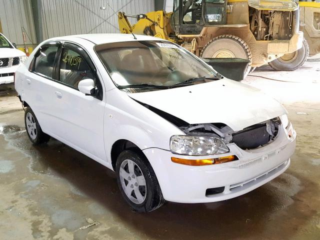 KL1TD56646B678376 - 2006 CHEVROLET AVEO BASE Ақ фото 1