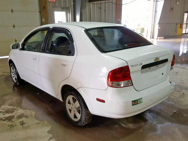 KL1TD56646B678376 - 2006 CHEVROLET AVEO BASE Ақ фото 3