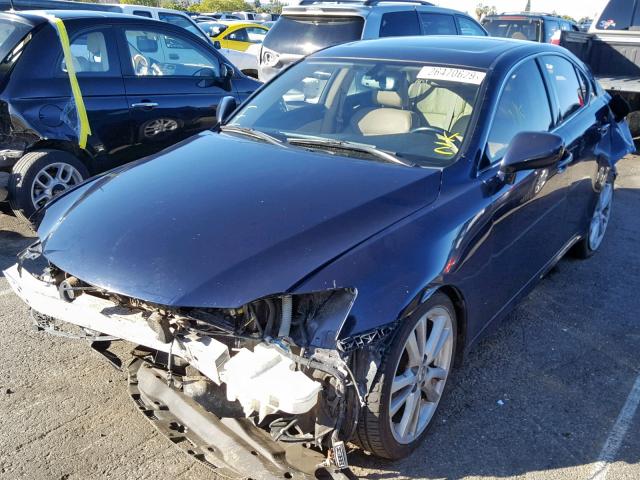 JTHBK262575045440 - 2007 LEXUS IS 250 BLUE photo 2