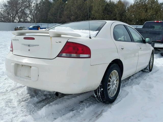 1C3EL46R14N182542 - 2004 CHRYSLER SEBRING LX WHITE photo 4