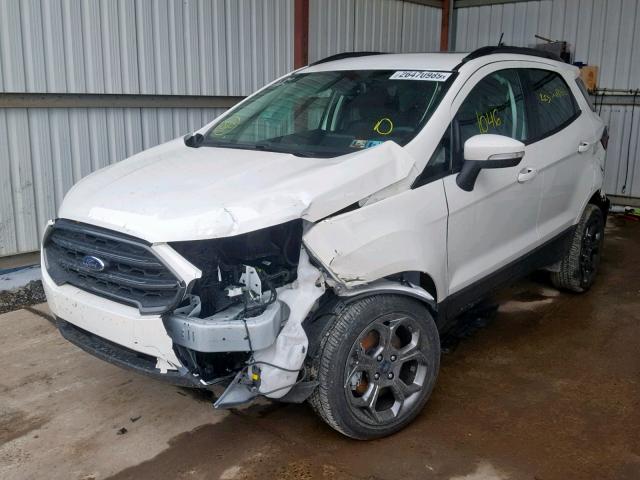 MAJ6P1CL3JC225651 - 2018 FORD ECOSPORT S WHITE photo 2