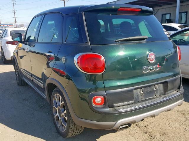 ZFBCFADH4EZ017388 - 2014 FIAT 500L TREKK GREEN photo 3