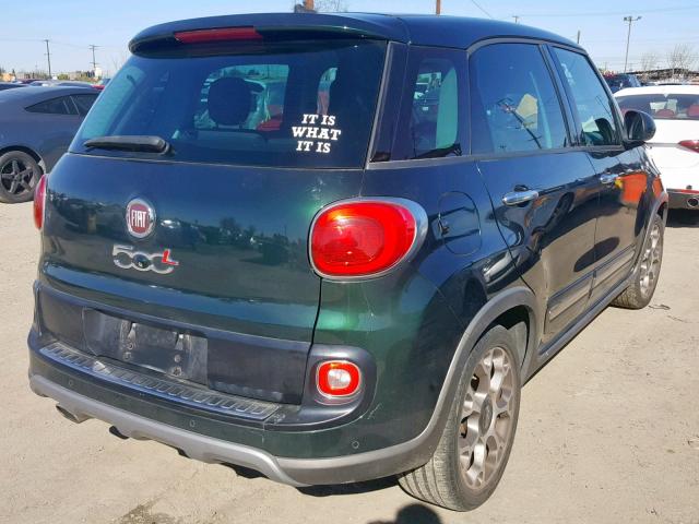 ZFBCFADH4EZ017388 - 2014 FIAT 500L TREKK GREEN photo 4