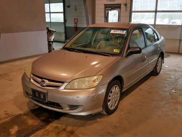 2HGES16554H561421 - 2004 HONDA CIVIC LX CREAM photo 2