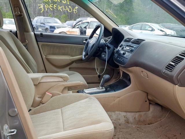 2HGES16554H561421 - 2004 HONDA CIVIC LX CREAM photo 5