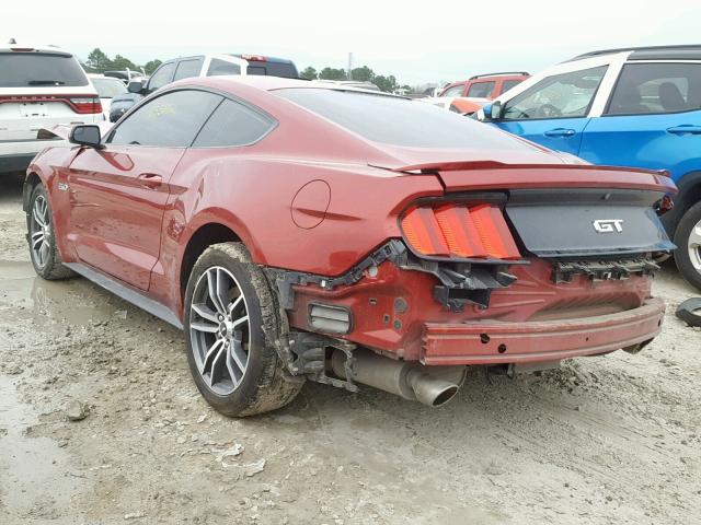 1FA6P8CF8G5310162 - 2016 FORD MUSTANG GT RED photo 3