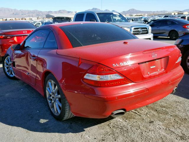 WDBSK71F98F137704 - 2008 MERCEDES-BENZ SL 550 RED photo 3