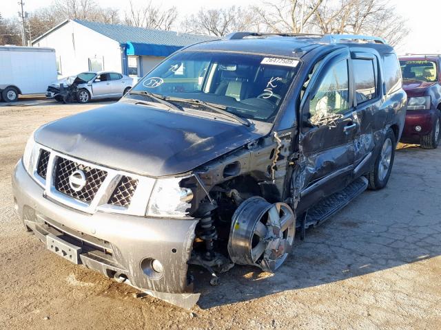 5N1BA0NEXAN621708 - 2010 NISSAN ARMADA PLA GRAY photo 2