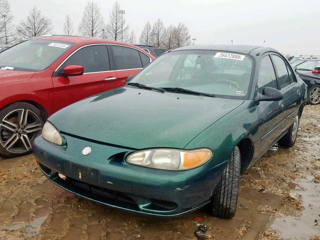 1MEFM10P1XW621934 - 1999 MERCURY TRACER GS GREEN photo 2