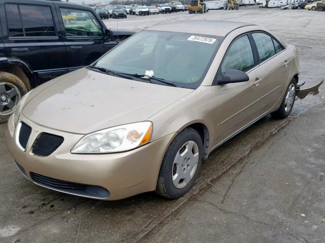 1G2ZF58B274152796 - 2007 PONTIAC G6 VALUE L GOLD photo 2