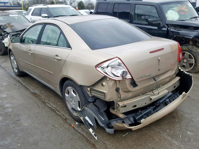 1G2ZF58B274152796 - 2007 PONTIAC G6 VALUE L GOLD photo 3