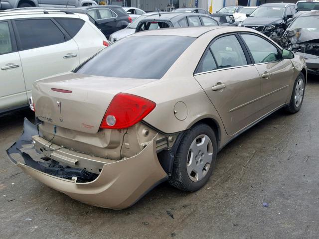 1G2ZF58B274152796 - 2007 PONTIAC G6 VALUE L GOLD photo 4