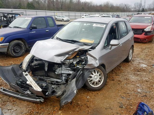 JHMGD38457S066844 - 2007 HONDA FIT GRAY photo 2