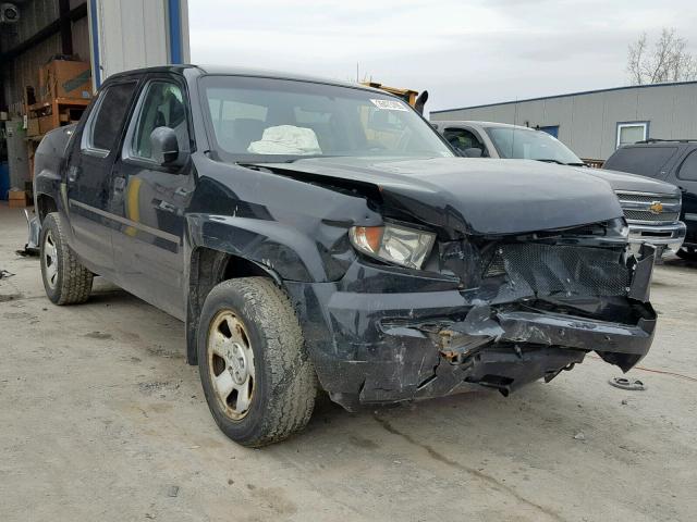 2HJYK16248H536707 - 2008 HONDA RIDGELINE BLACK photo 1