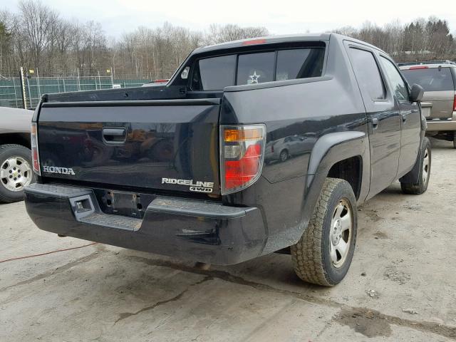 2HJYK16248H536707 - 2008 HONDA RIDGELINE BLACK photo 4