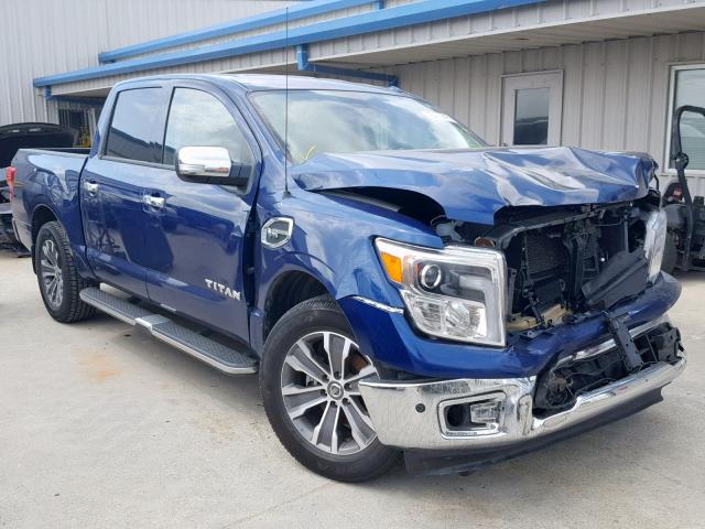 1N6AA1E64HN571880 - 2017 NISSAN TITAN SV BLUE photo 1