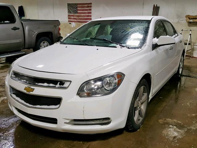 1G1ZC5EU4CF119848 - 2012 CHEVROLET MALIBU 1LT WHITE photo 2