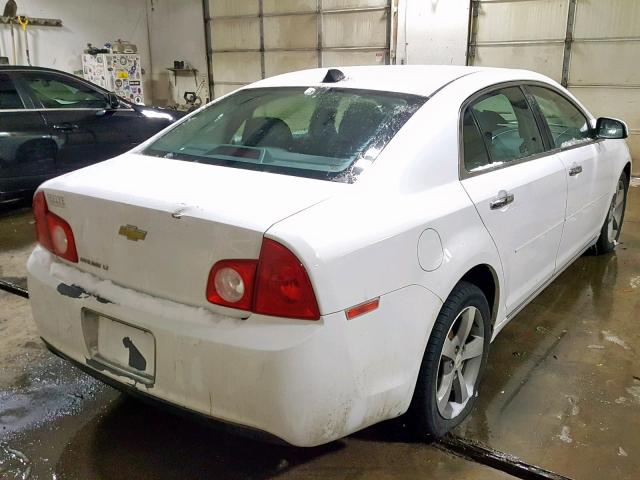 1G1ZC5EU4CF119848 - 2012 CHEVROLET MALIBU 1LT WHITE photo 4