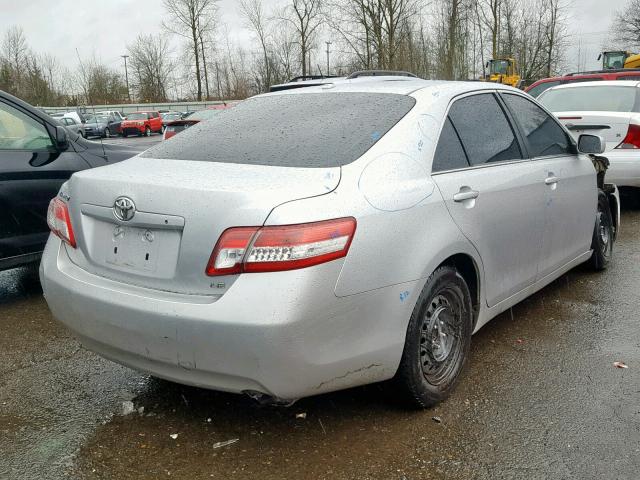 4T4BF3EK0BR177230 - 2011 TOYOTA CAMRY BASE SILVER photo 4