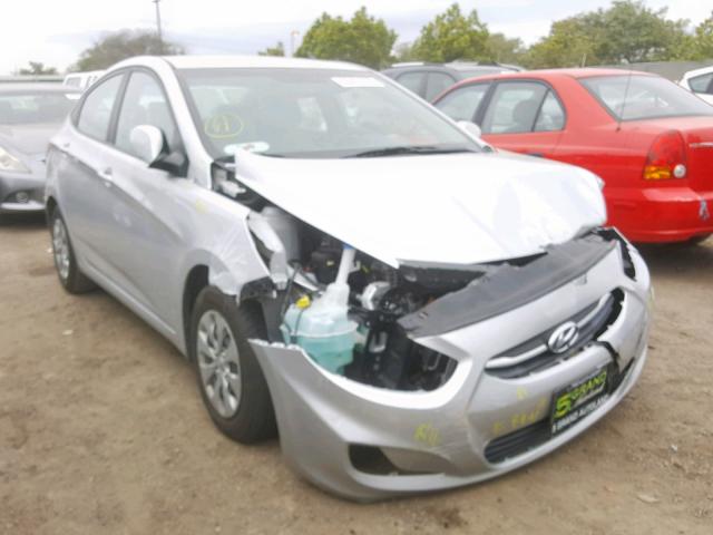 KMHCT4AE7GU096844 - 2016 HYUNDAI ACCENT SE SILVER photo 1