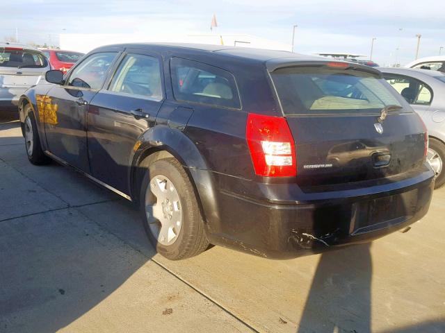 2D4FV47T46H369258 - 2006 DODGE MAGNUM SE BLACK photo 3