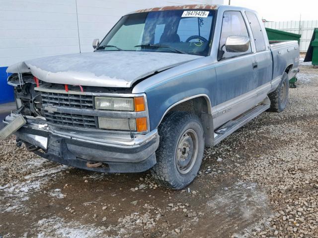 2GCEK19K0N1185723 - 1992 CHEVROLET GMT-400 K1 TWO TONE photo 2