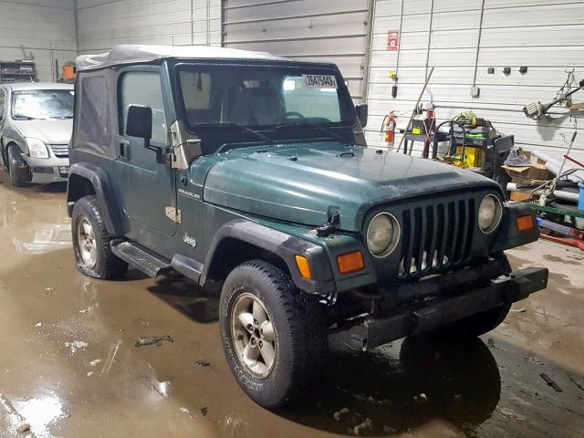 1J4FA29P7YP804506 - 2000 JEEP WRANGLER / GREEN photo 1