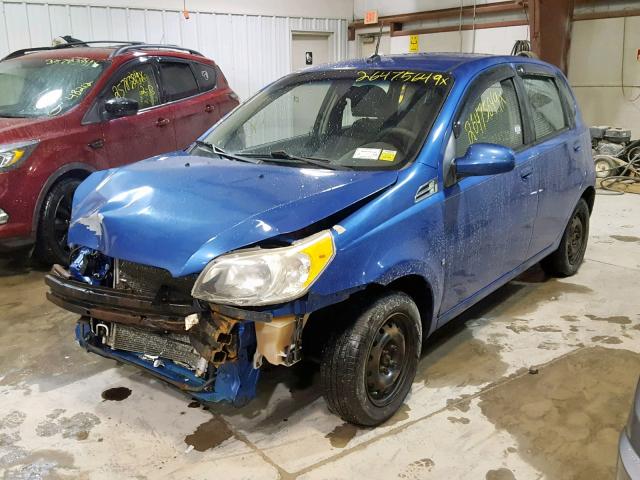 KL1TD66E69B629908 - 2009 CHEVROLET AVEO LS BLUE photo 2