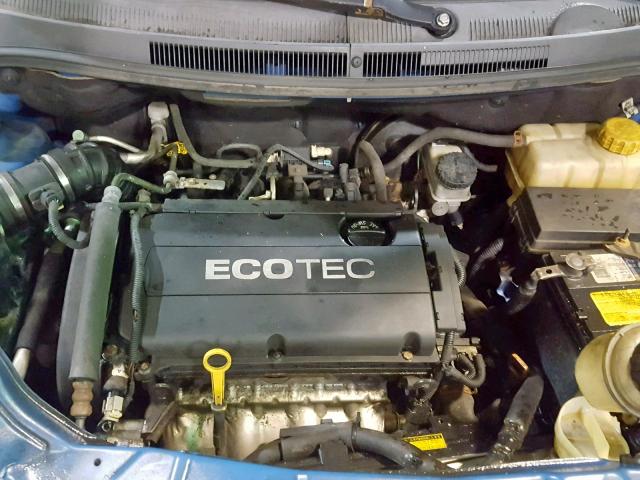 KL1TD66E69B629908 - 2009 CHEVROLET AVEO LS BLUE photo 7